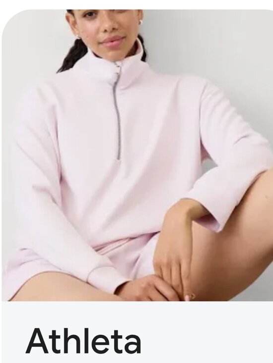 Athleta Tops - Athleta Seasoft 1/4 Zip Pullover Soft Baby Pink SIZE XS